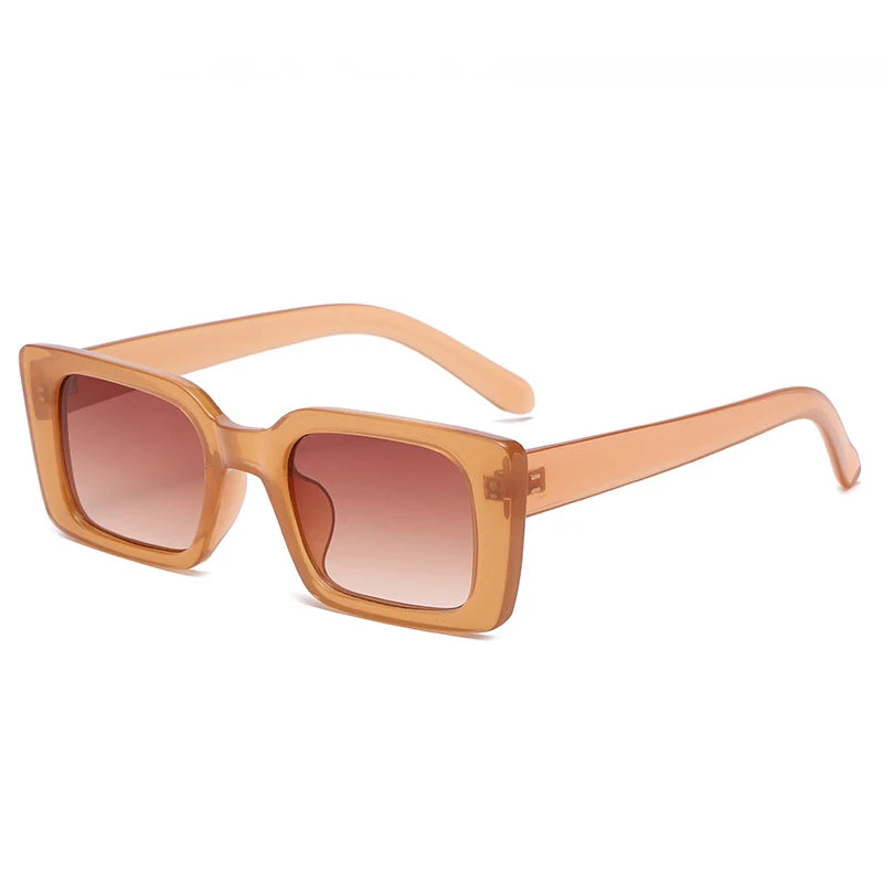 lunettes de soleil de soirée forme carrée orange